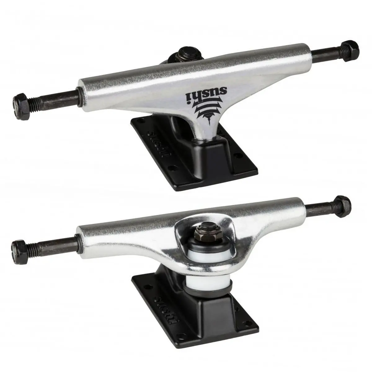 Sushi Pagoda 5.25 Skateboard Trucks, Polished/Black 1