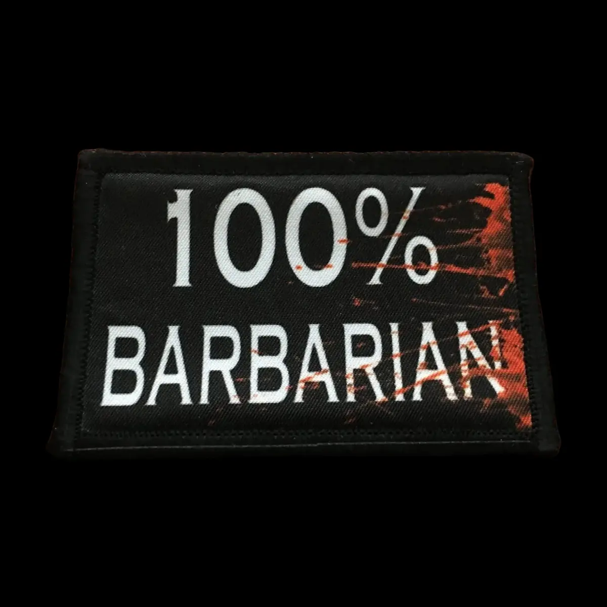 100% Barbarian 2X3" Hook And Loop Morale Patch 1