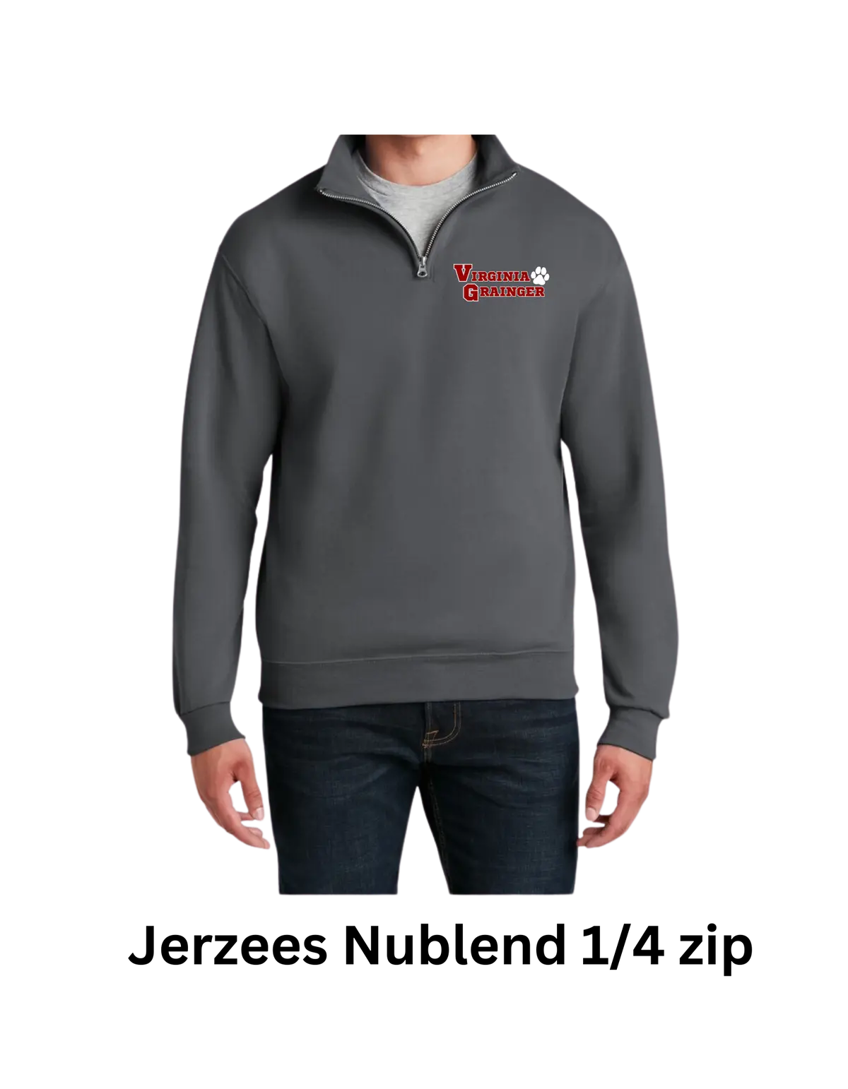 1/4 Zip Sweatshirt-Vg Or Ok Logo 1