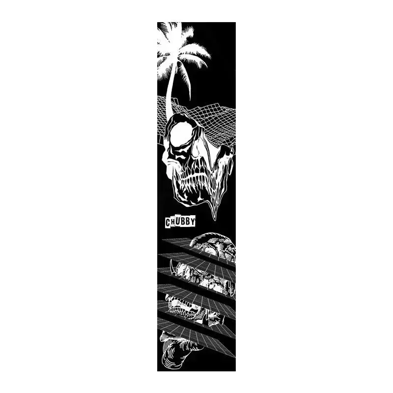 Chubby Scooter Griptape, Tropical Skull 1