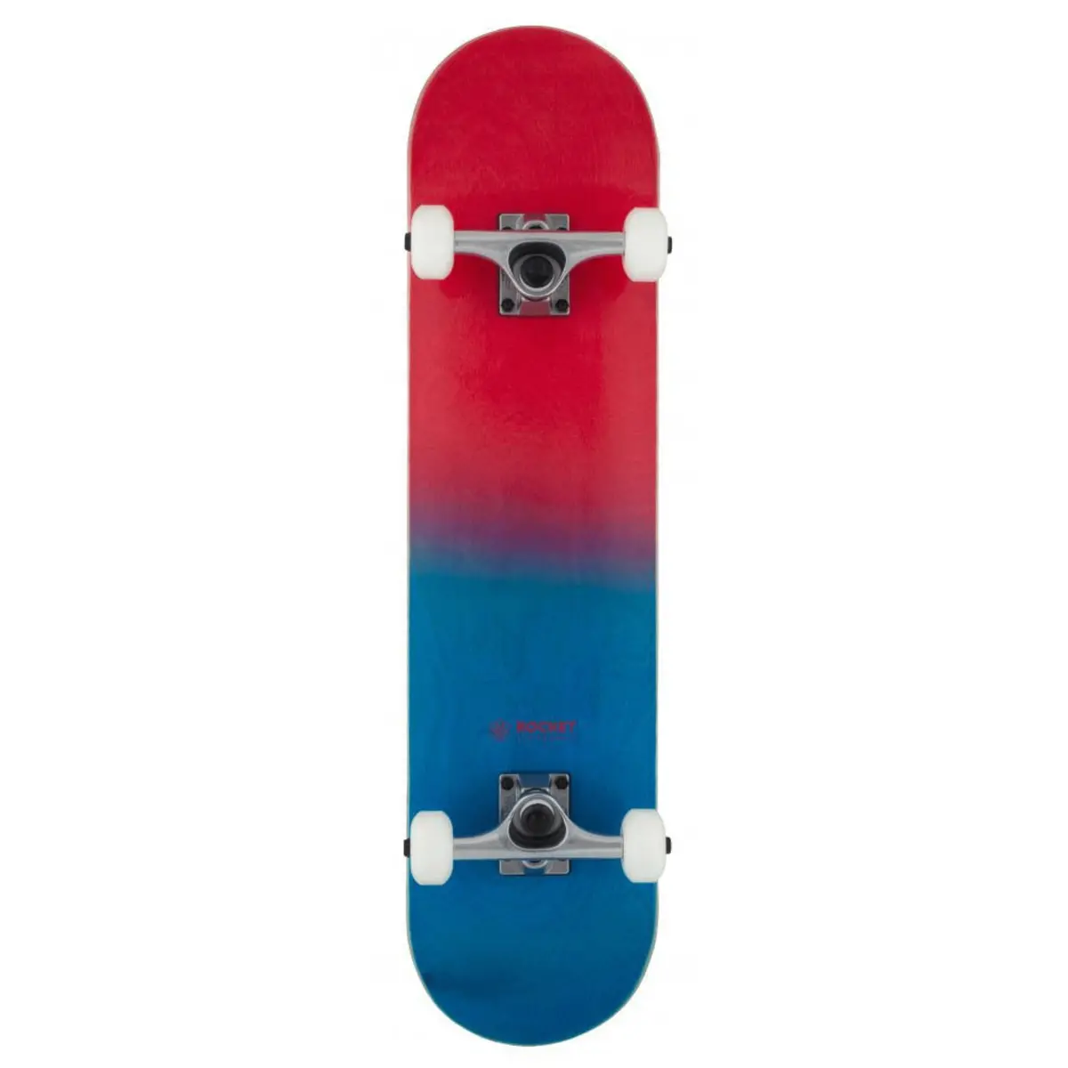 Rocket Double Dipped Complete Skateboard 7.5", Red/Blue 1