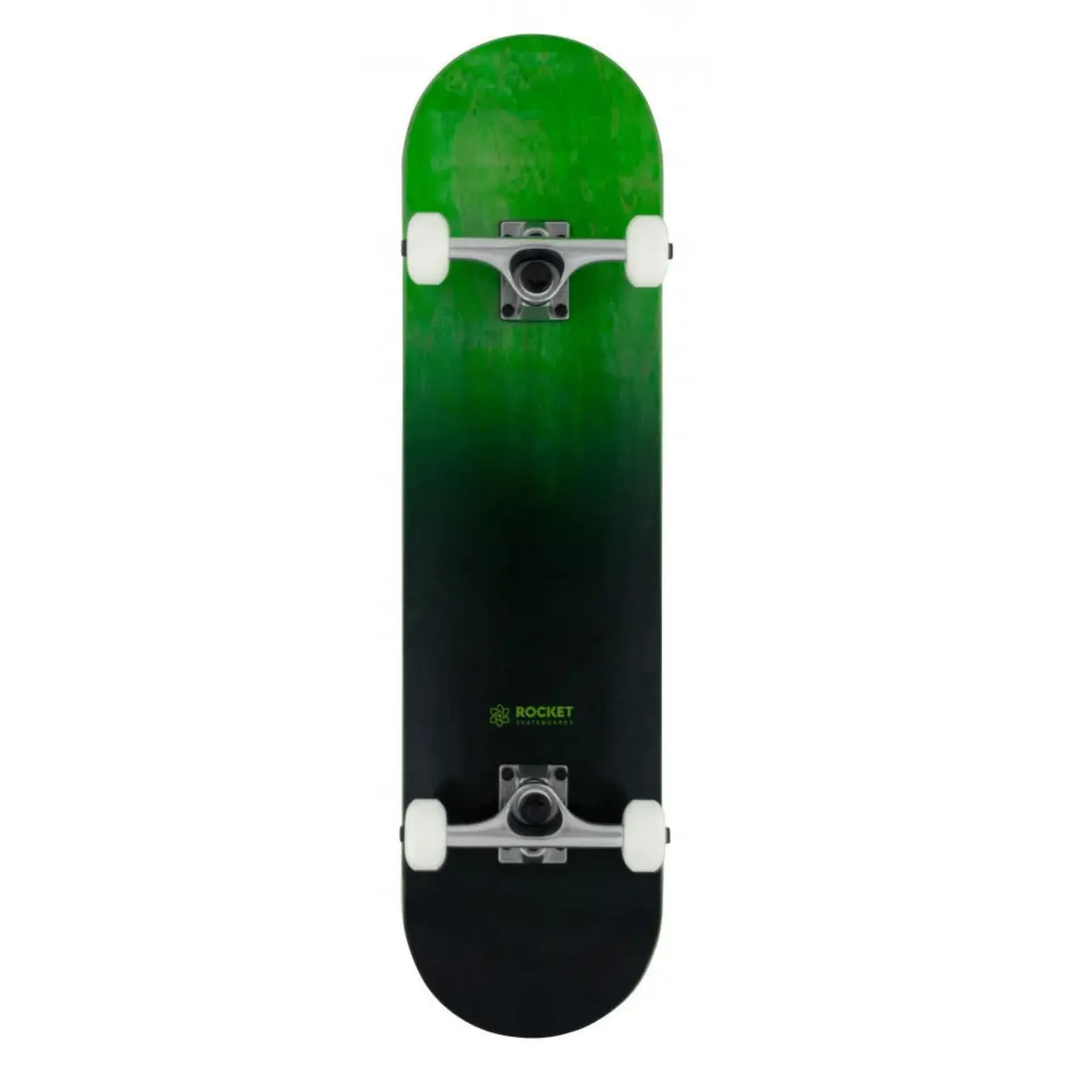 Rocket Complete Skateboard Double Dipped 8", Black/Green 1