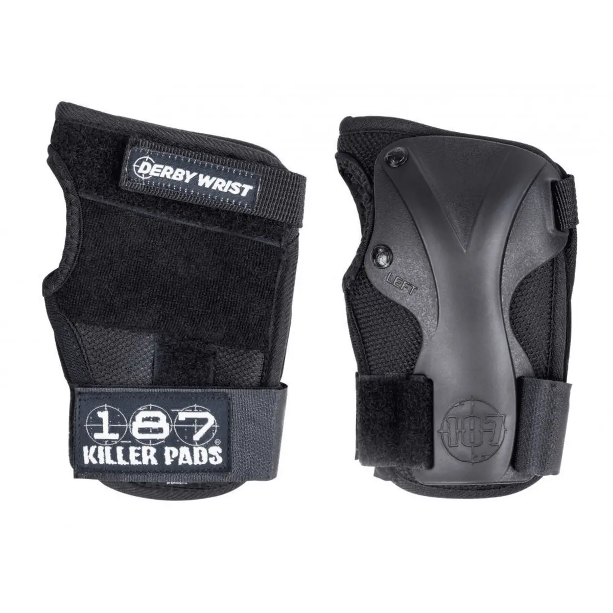 187 Killer Pads Derby Wrist Guards, Black 1