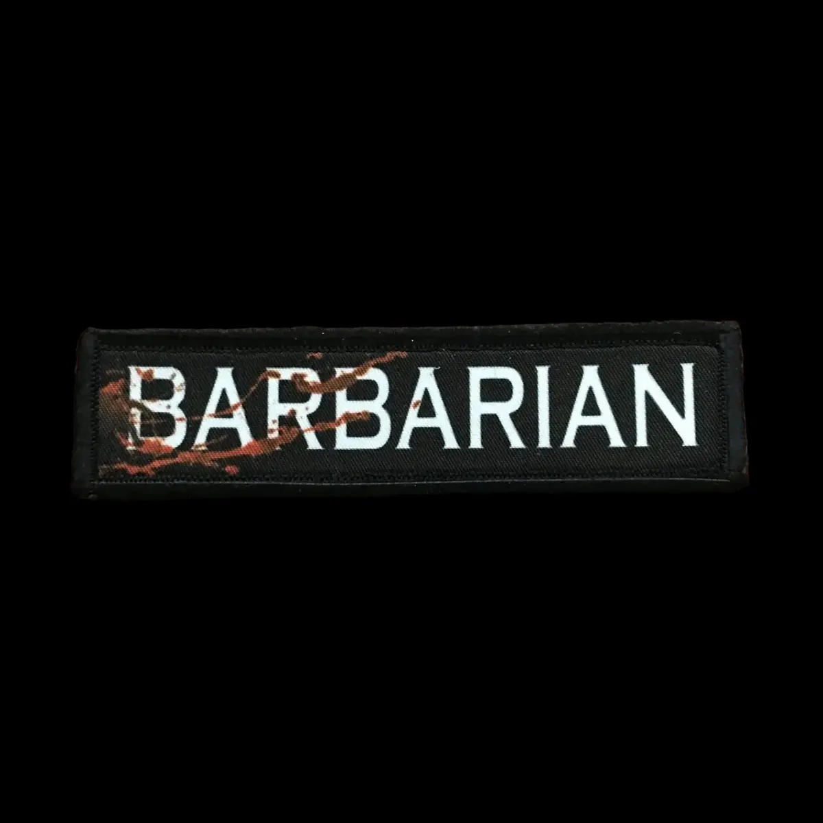 Barbarian (With Blood Splatter) 1X4 Morale Patch 1