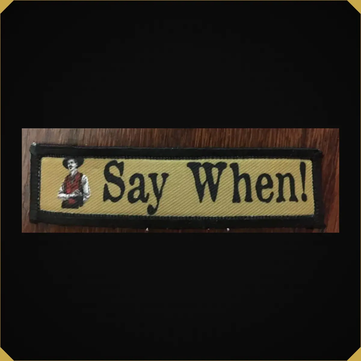 Doc Holiday 'Say When!' 1X4 Tombstone Themed Morale Patch 1