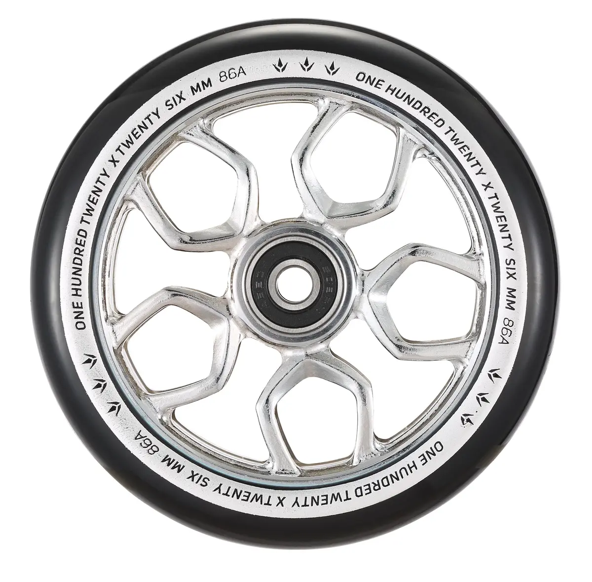 Blunt Lambo 120Mm Scooter Wheel, Chrome/Black 1
