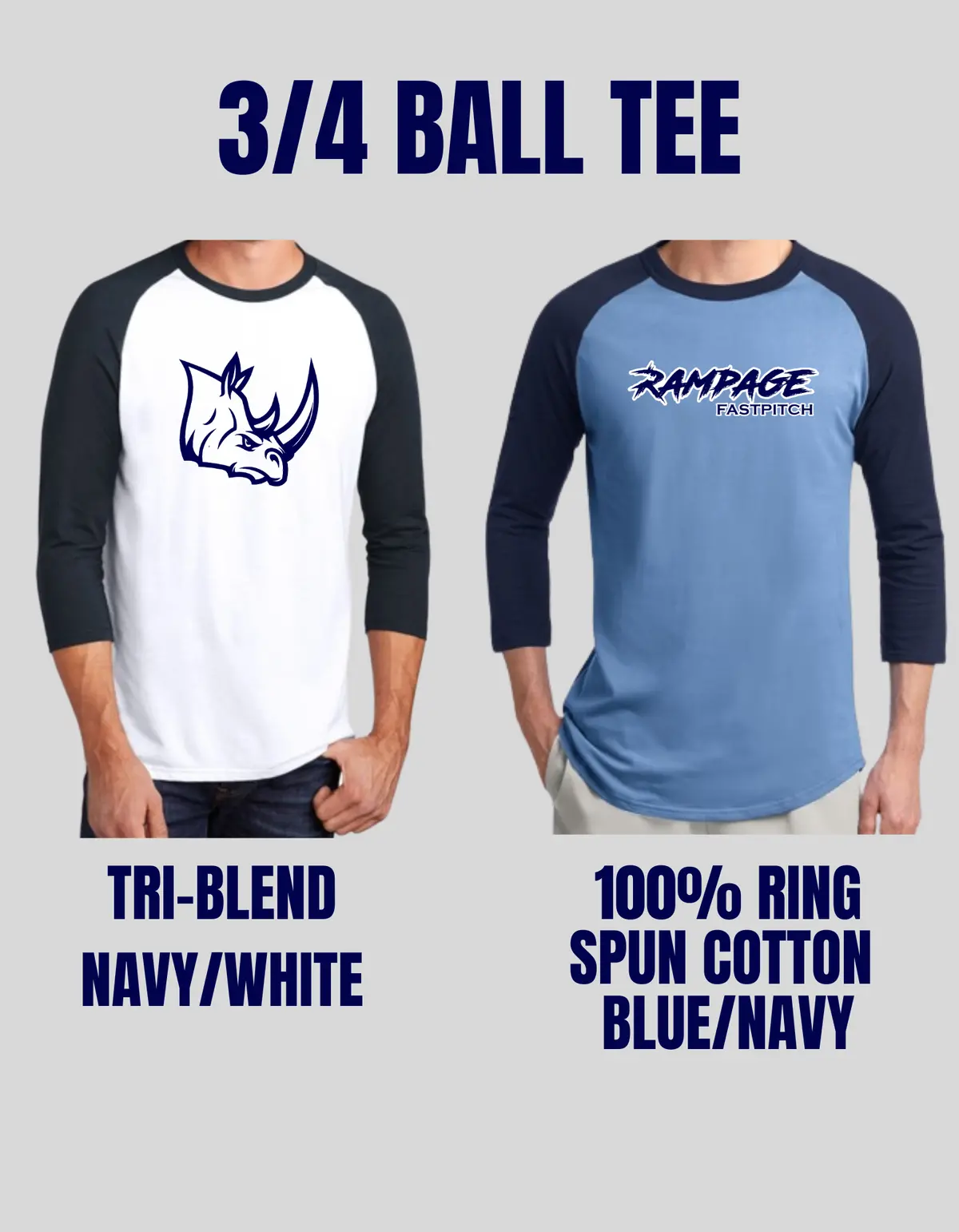 Rampage 3/4 Ball Tee 1