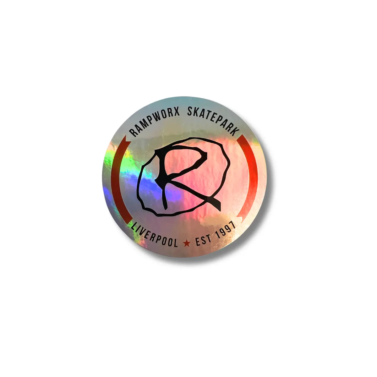 Rampworx Crest Sticker, Shiny Silver 1