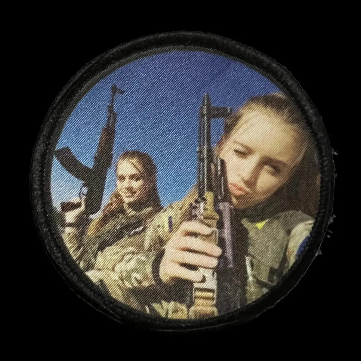3" Female Ukrainian Soldiers Morale Patch 1
