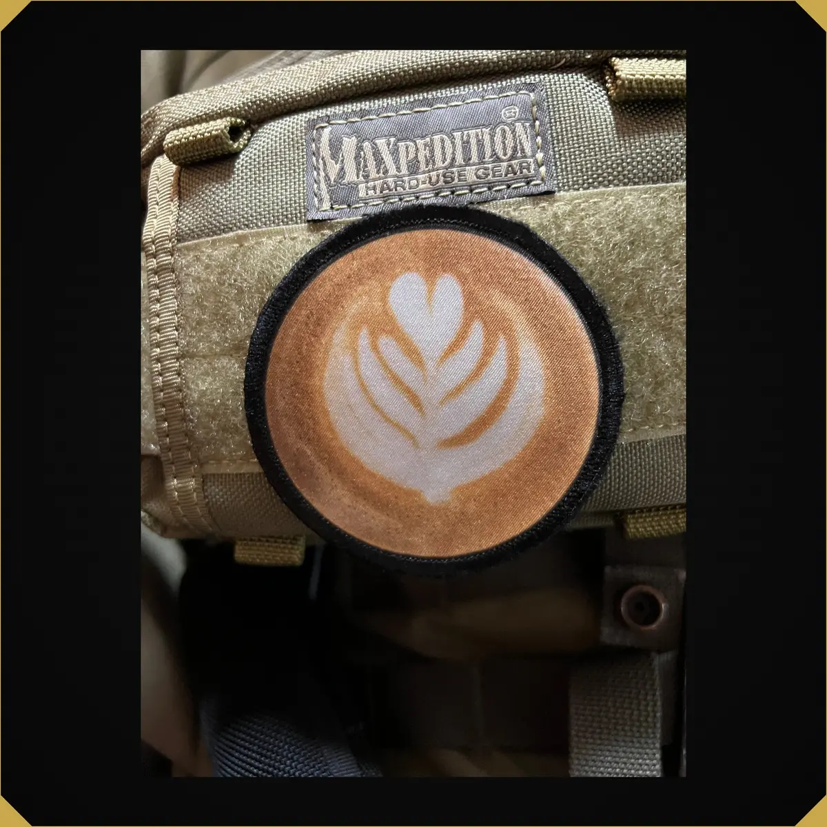 3" Latte Foam Art Morale Patch 1