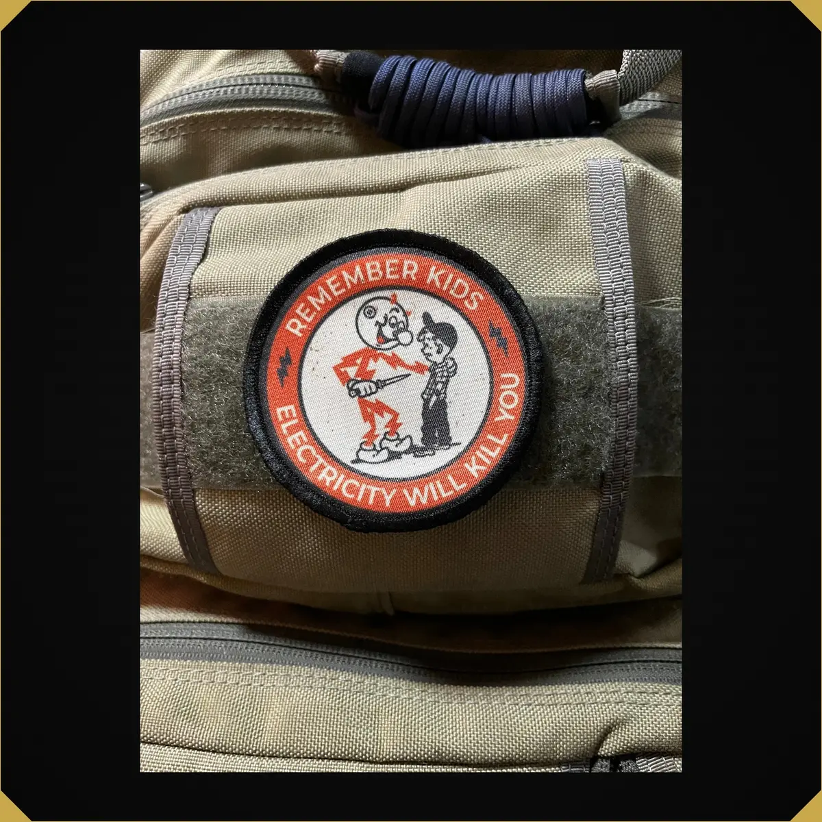 3" Remember Kids Electricity Will Kill You Morale Patch 1