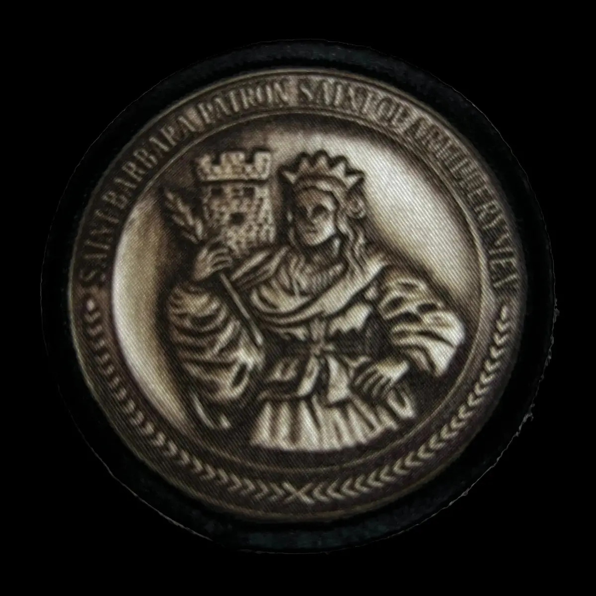 3" St Barbara Medal Patron Saint Of Artillerymen Morale Patch 1