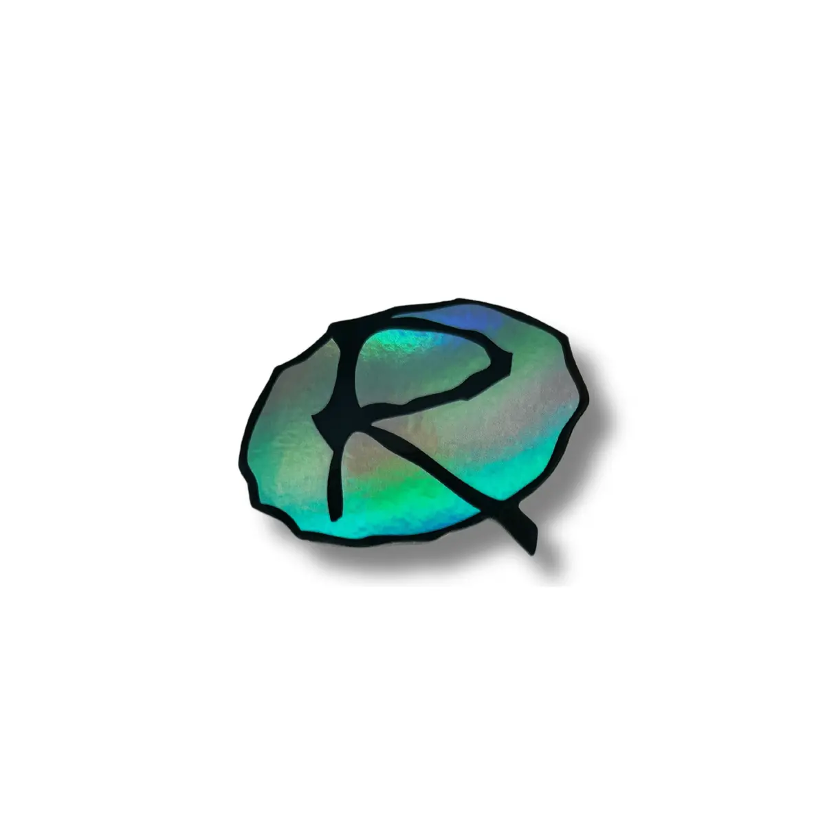 Rampworx "R" Sticker, Shiny Teal 1