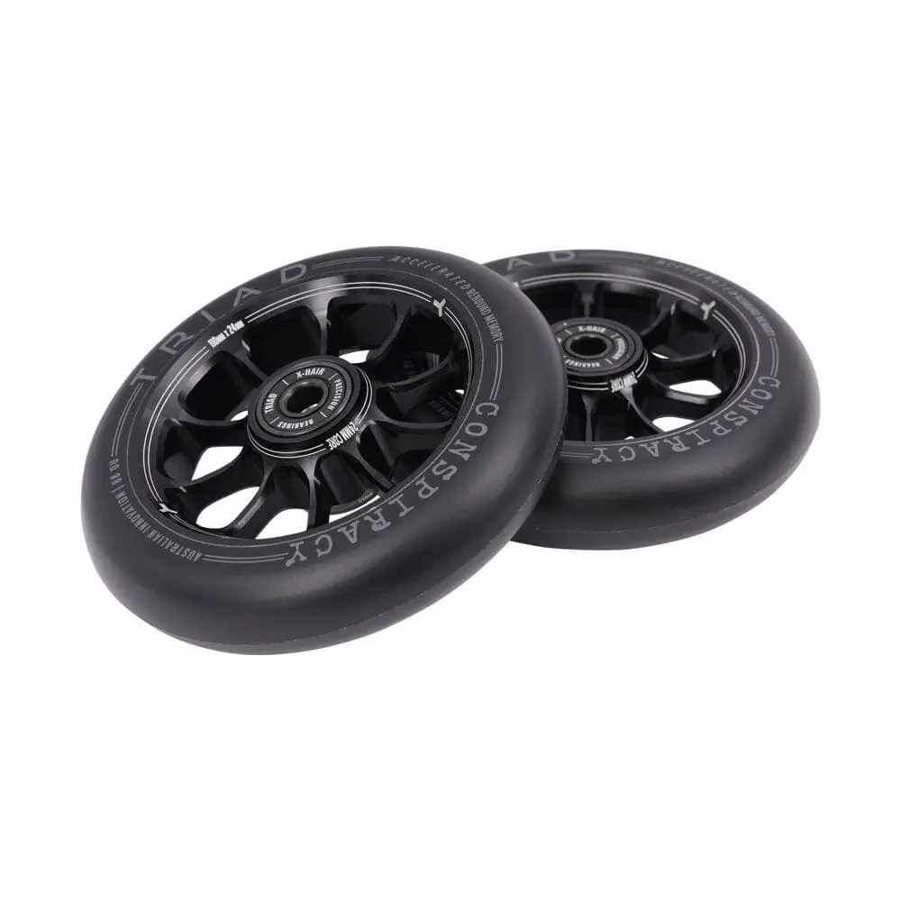 Triad Conspiracy Scooter Wheels 110Mm (Pair), Ano Black 1