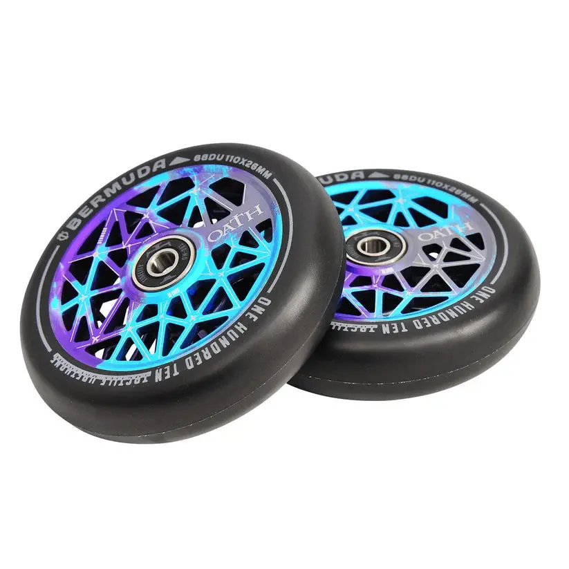 Oath Bermuda Scooter Wheels 110Mm, Blue/Purple/Titanium 1