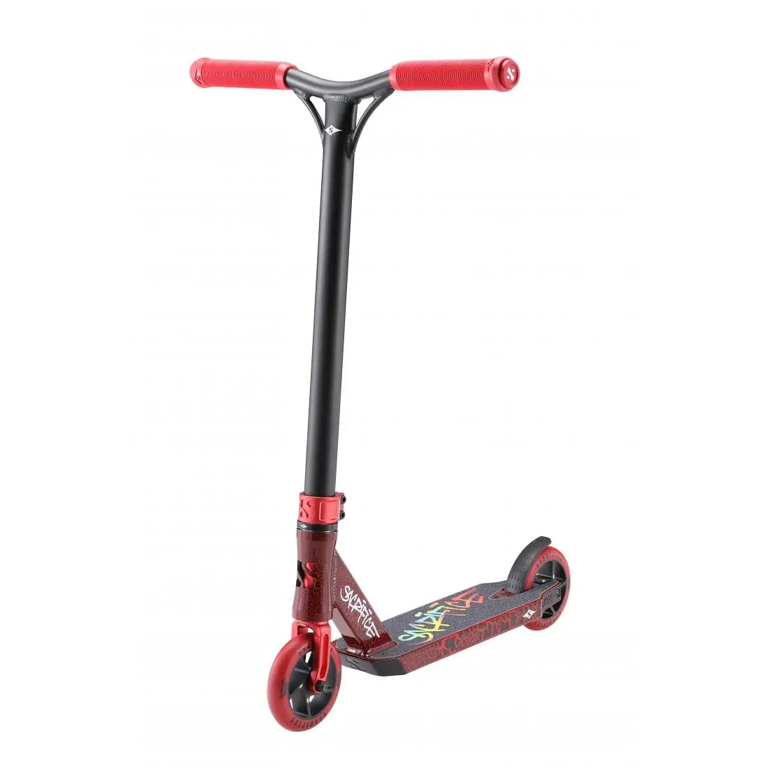 Sacrifice Mini Flyter V2 Graffiti Complete Stunt Scooter, Black/Red 1