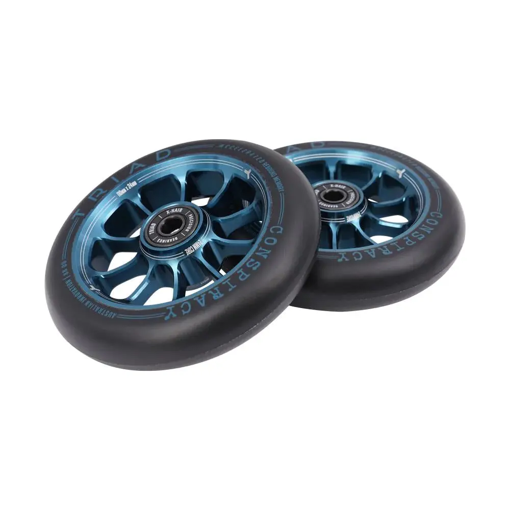 Triad Conspiracy Scooter Wheels 110Mm (Pair), Ano Blue 1