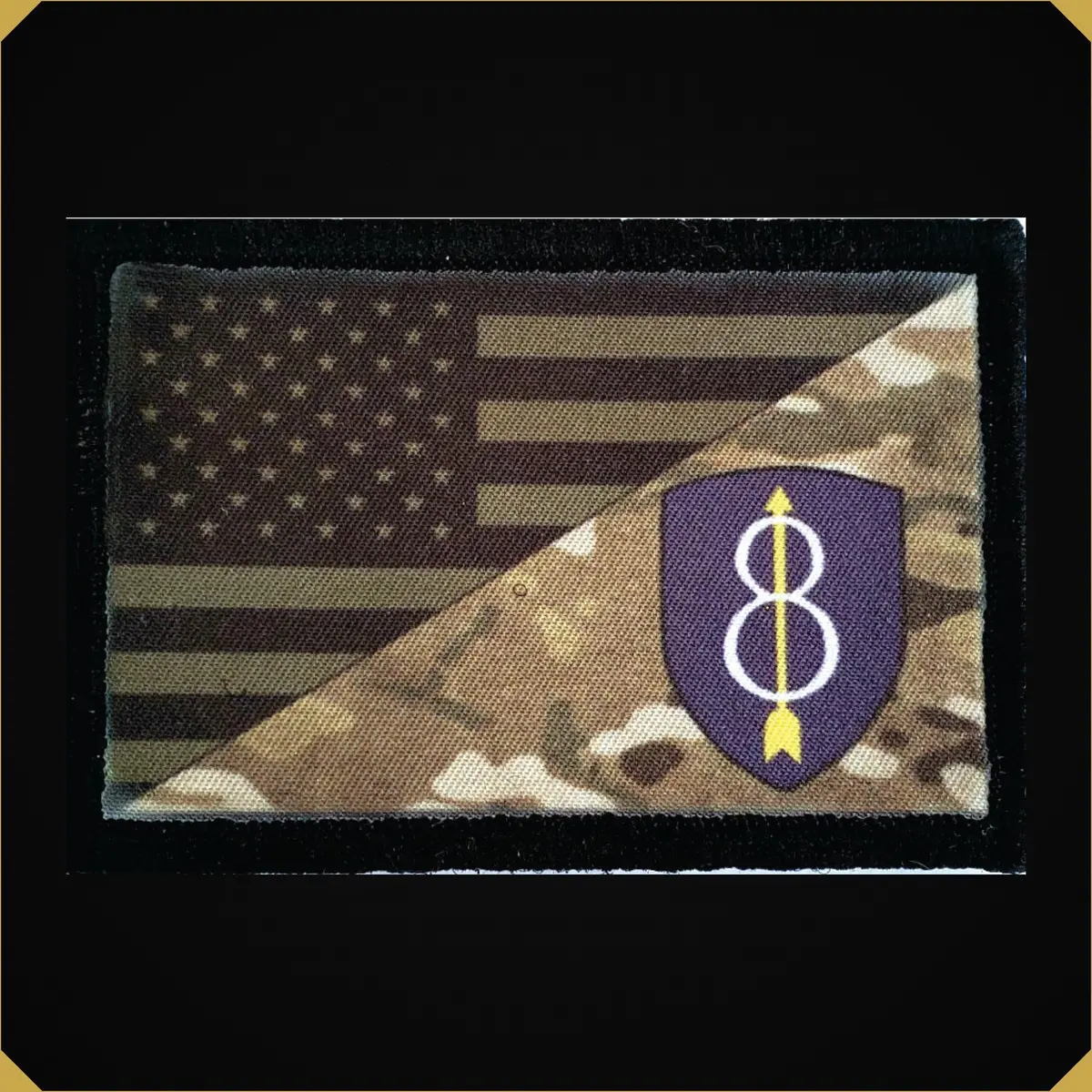 8Th Infantry Division Usa Flag Multicam Morale Patch 1