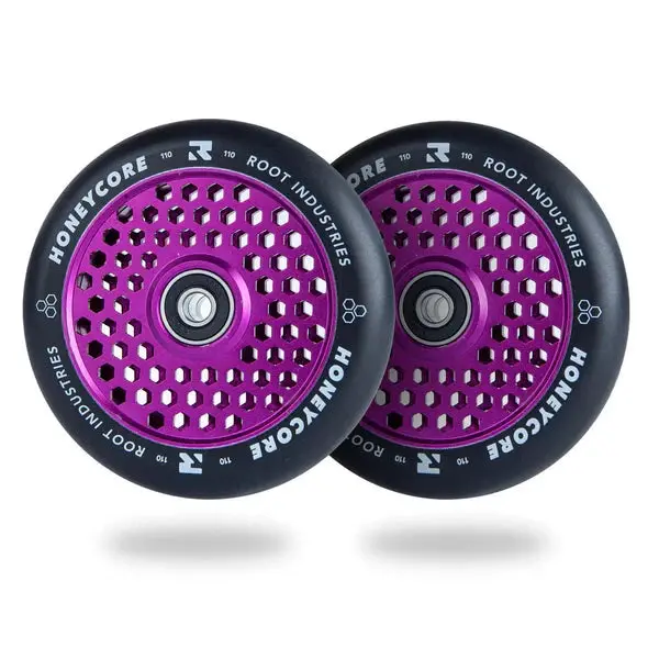 Root Industries Honeycore 110Mm Wheels - Black/Purple 1