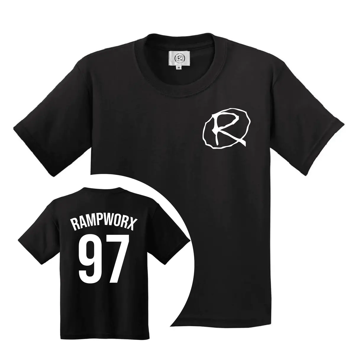 Rampworx '97' Youth T-Shirt, Black/White 1