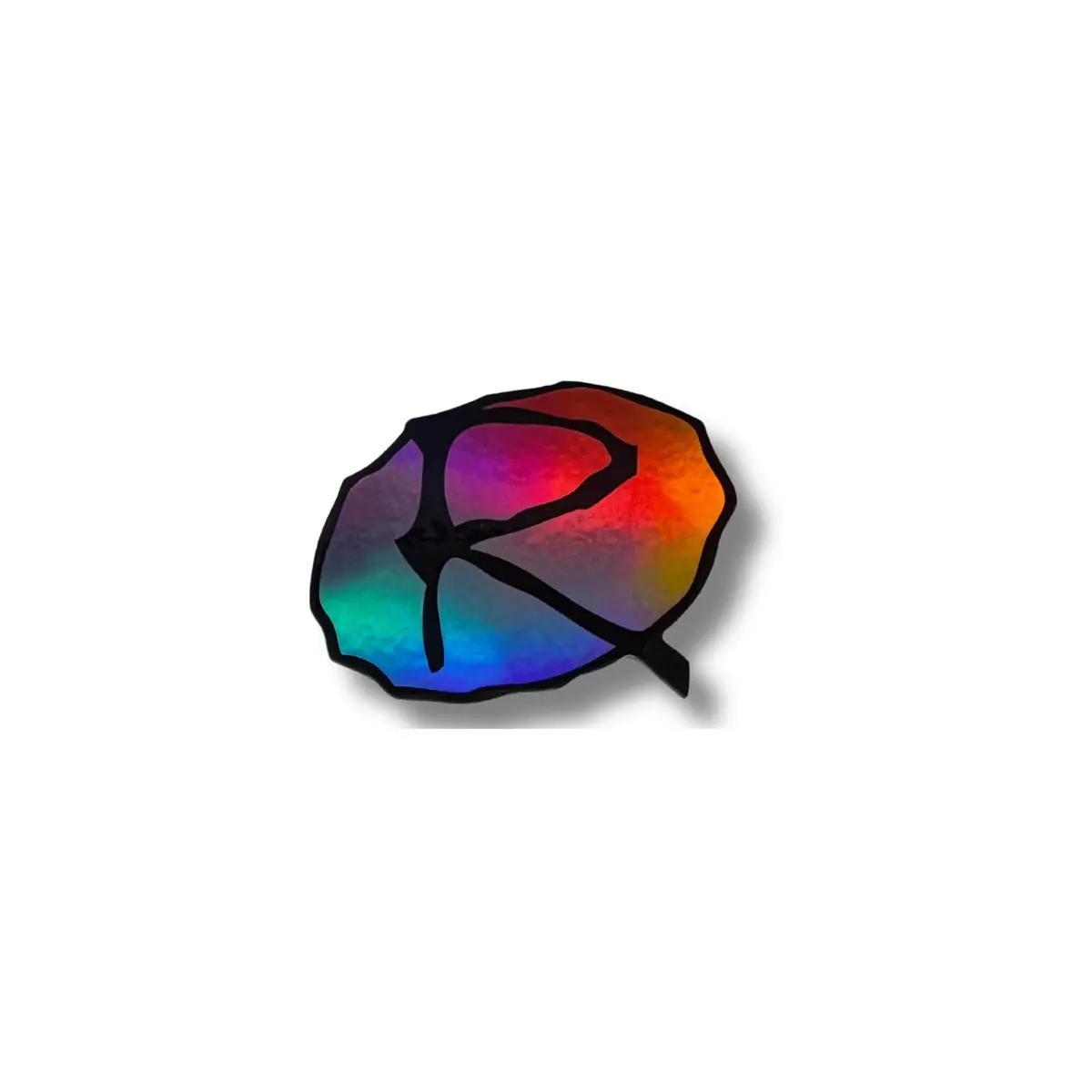 Rampworx "R" Sticker, Shiny Rainbow 1
