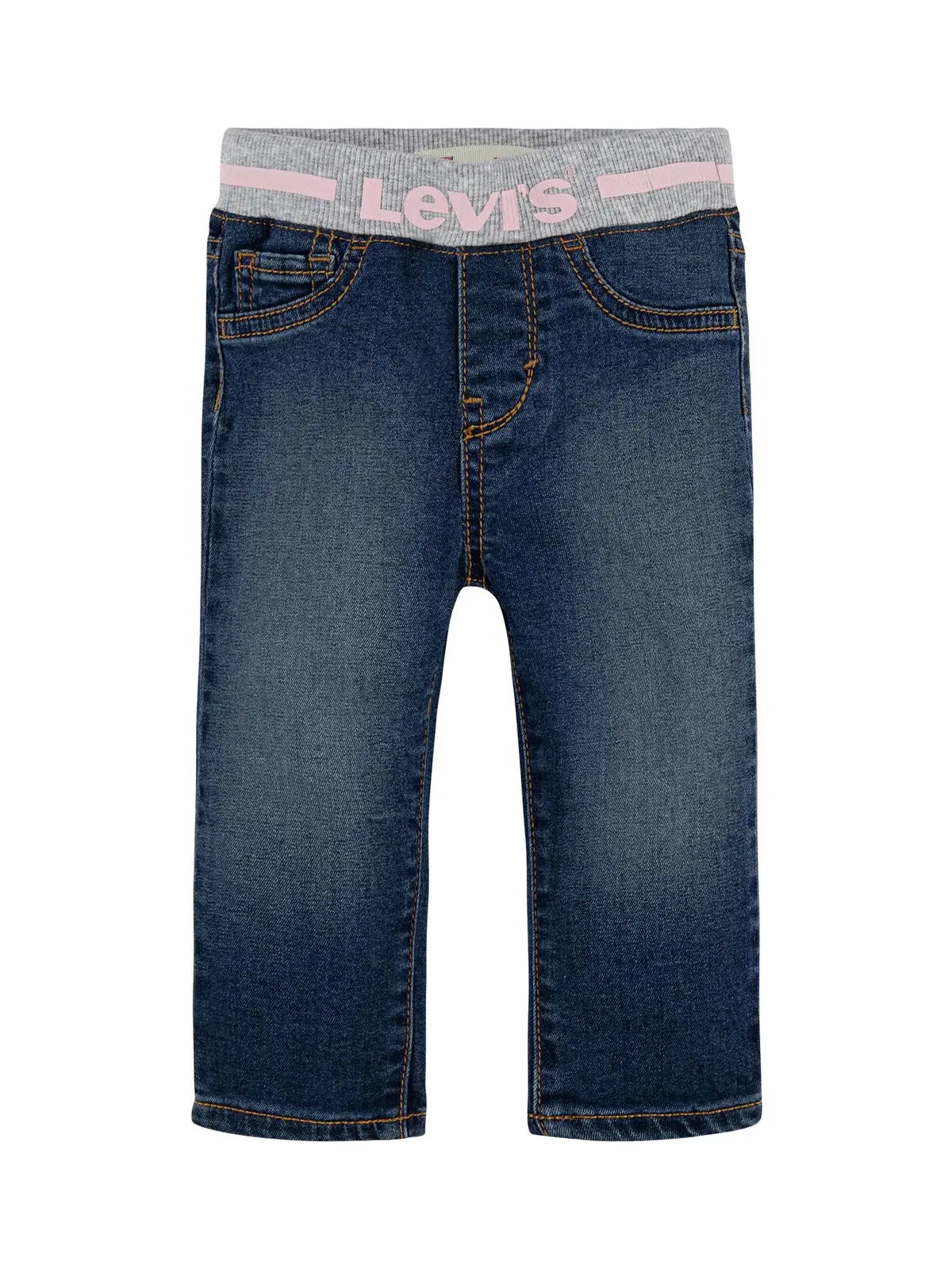 Kid's Pull On Skinny Jean Pink 1