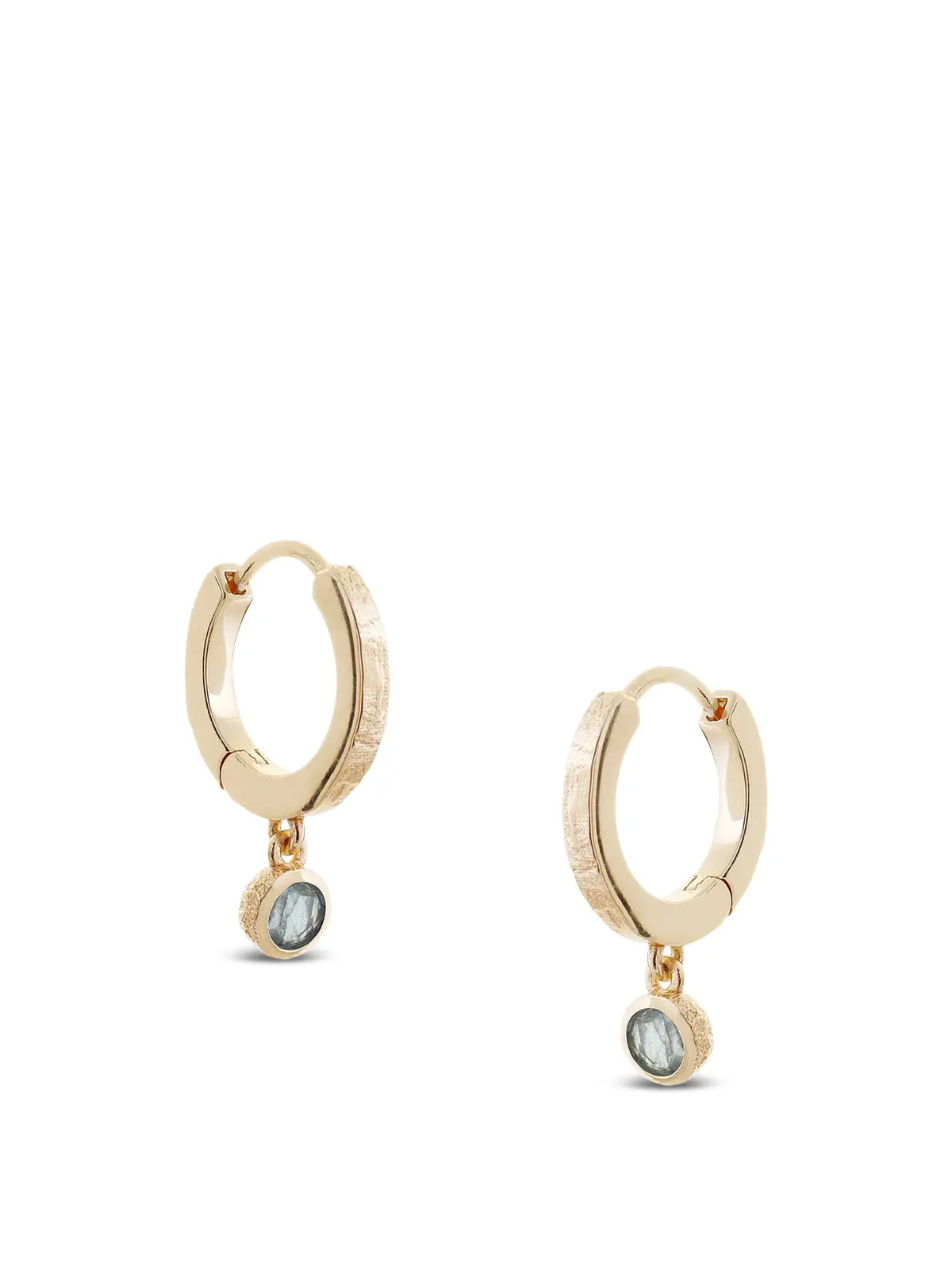 Aquamarine Hoop Earrings 1