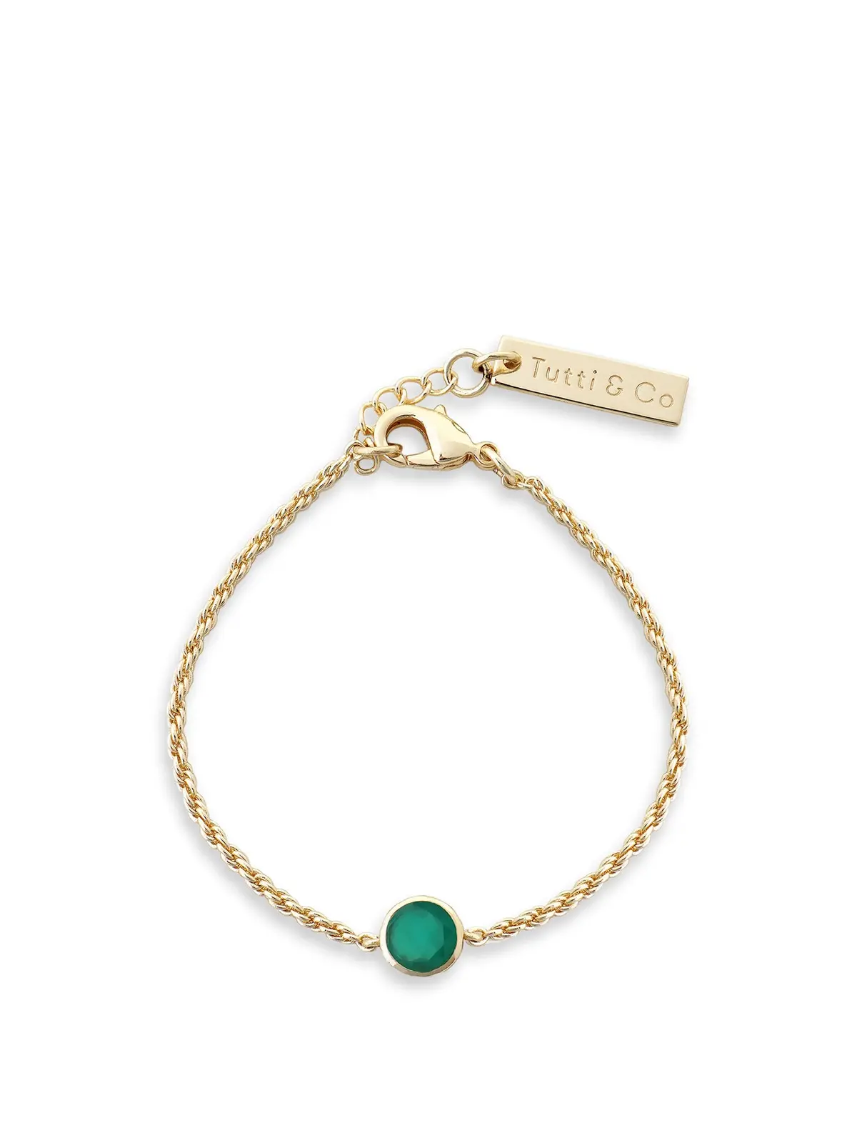 Green Onyx Birthstone Bracelet 1