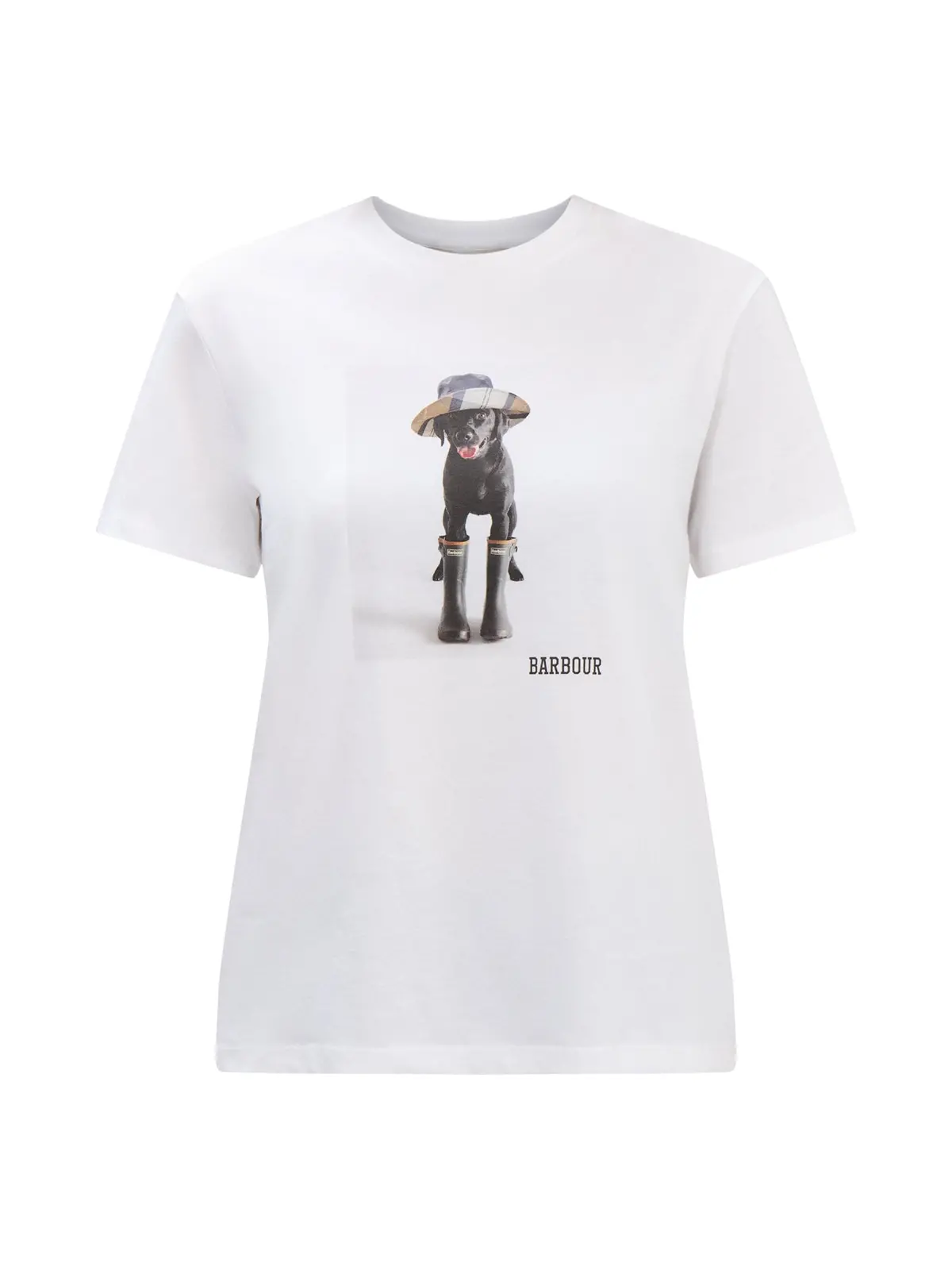 White Cotton Barbour Woodrow T-Shirt 1