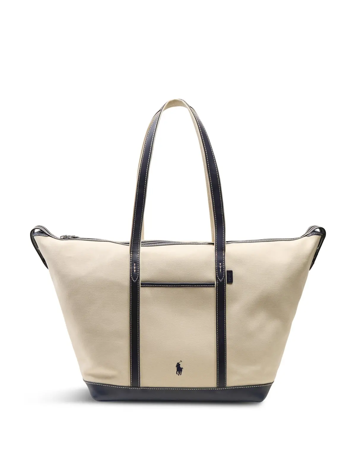 Large Shopper Tote Ecru/Navy 1