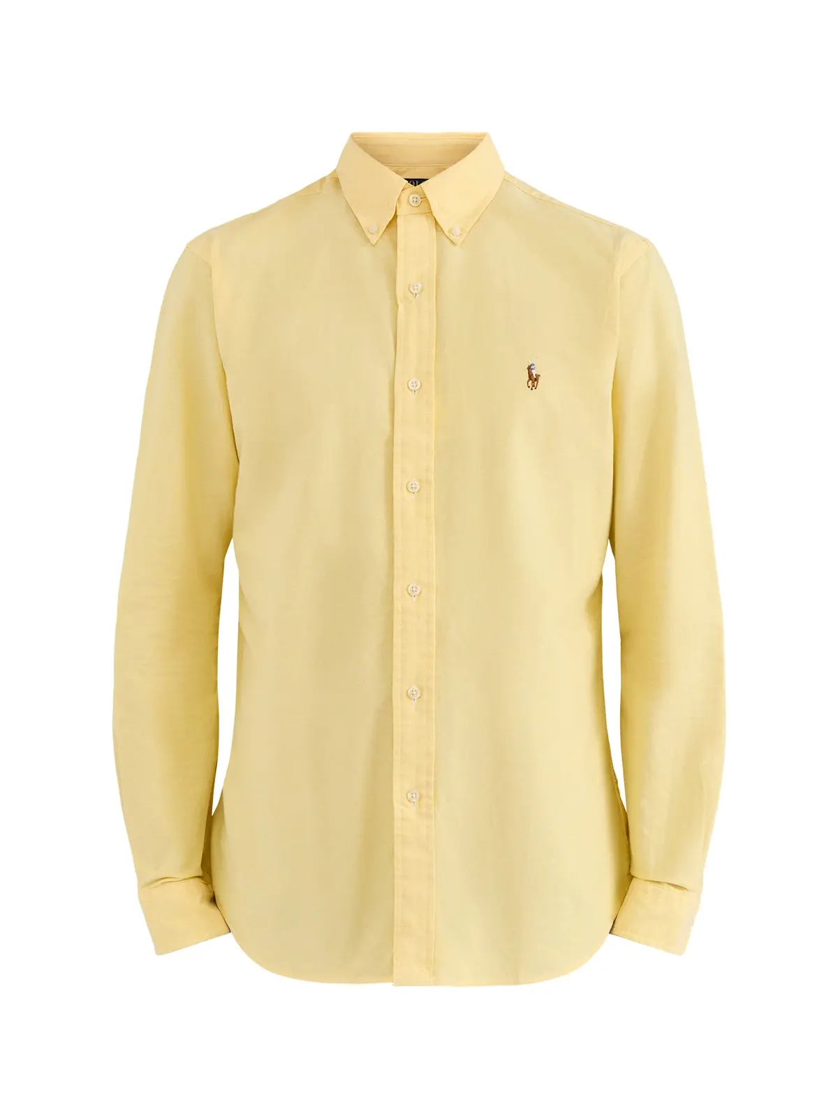 Custom Fit Cotton Oxford Shirt Yellow Cotton 1