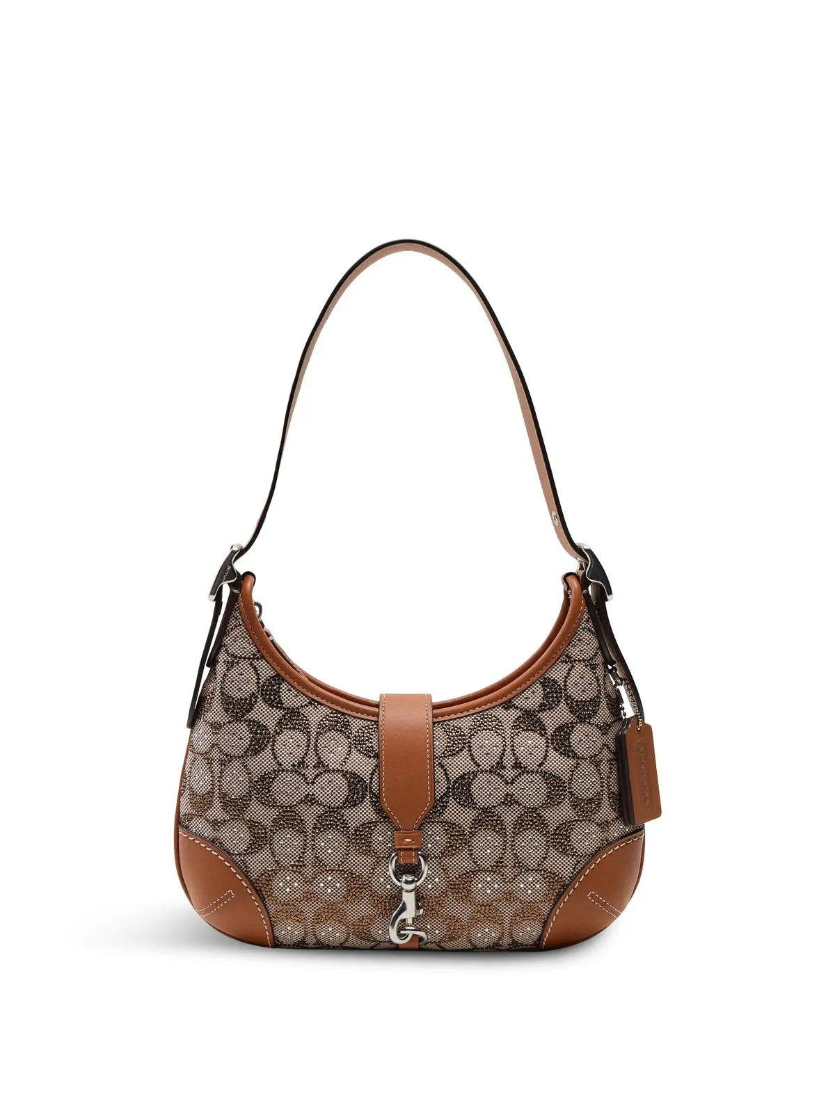 The Coach Originals Crystal Signature Jacquard Hamptons Hobo Amber 1