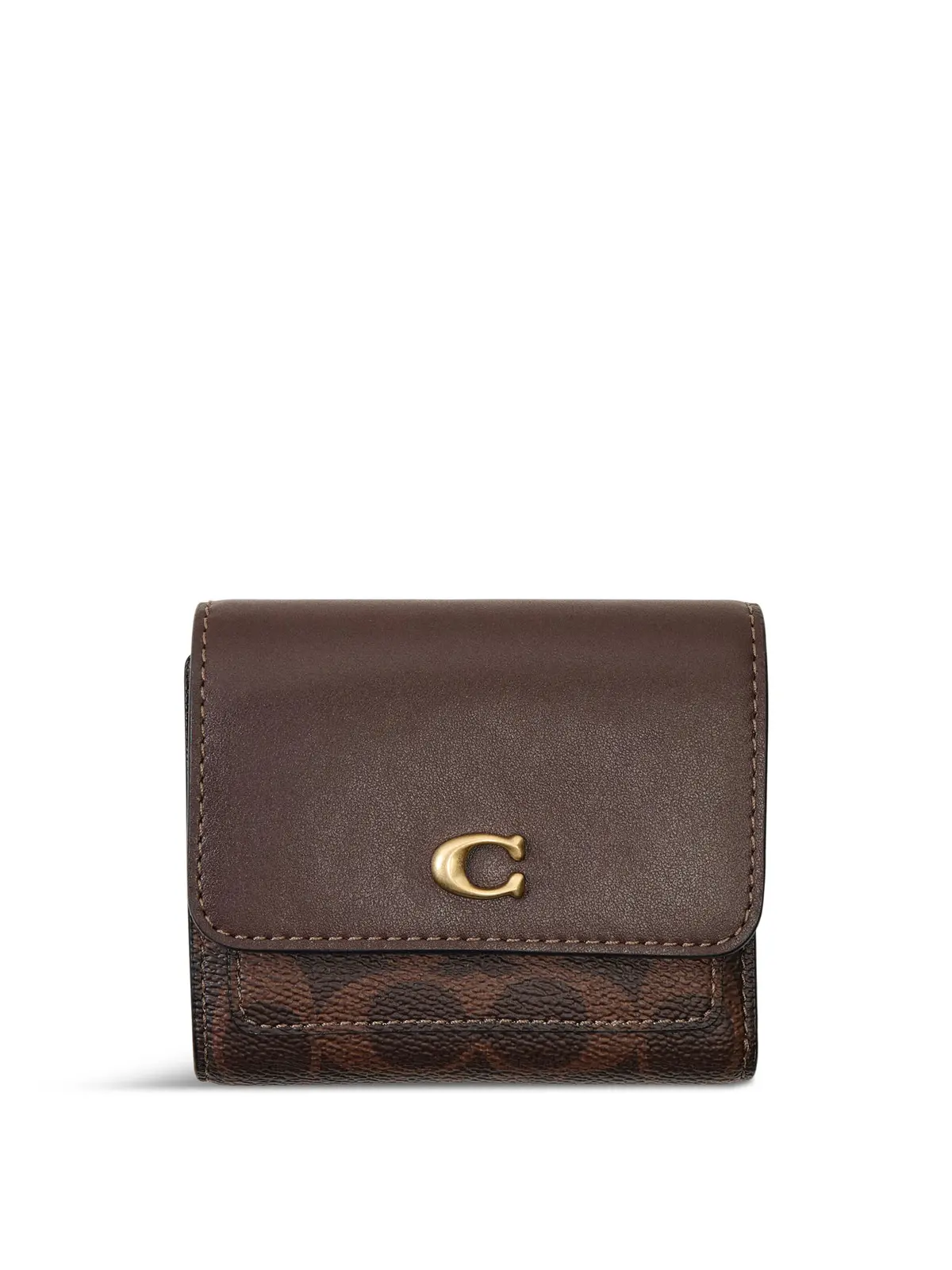 Coated Canvas Signature Mila Small Flap Wallet Maple 1