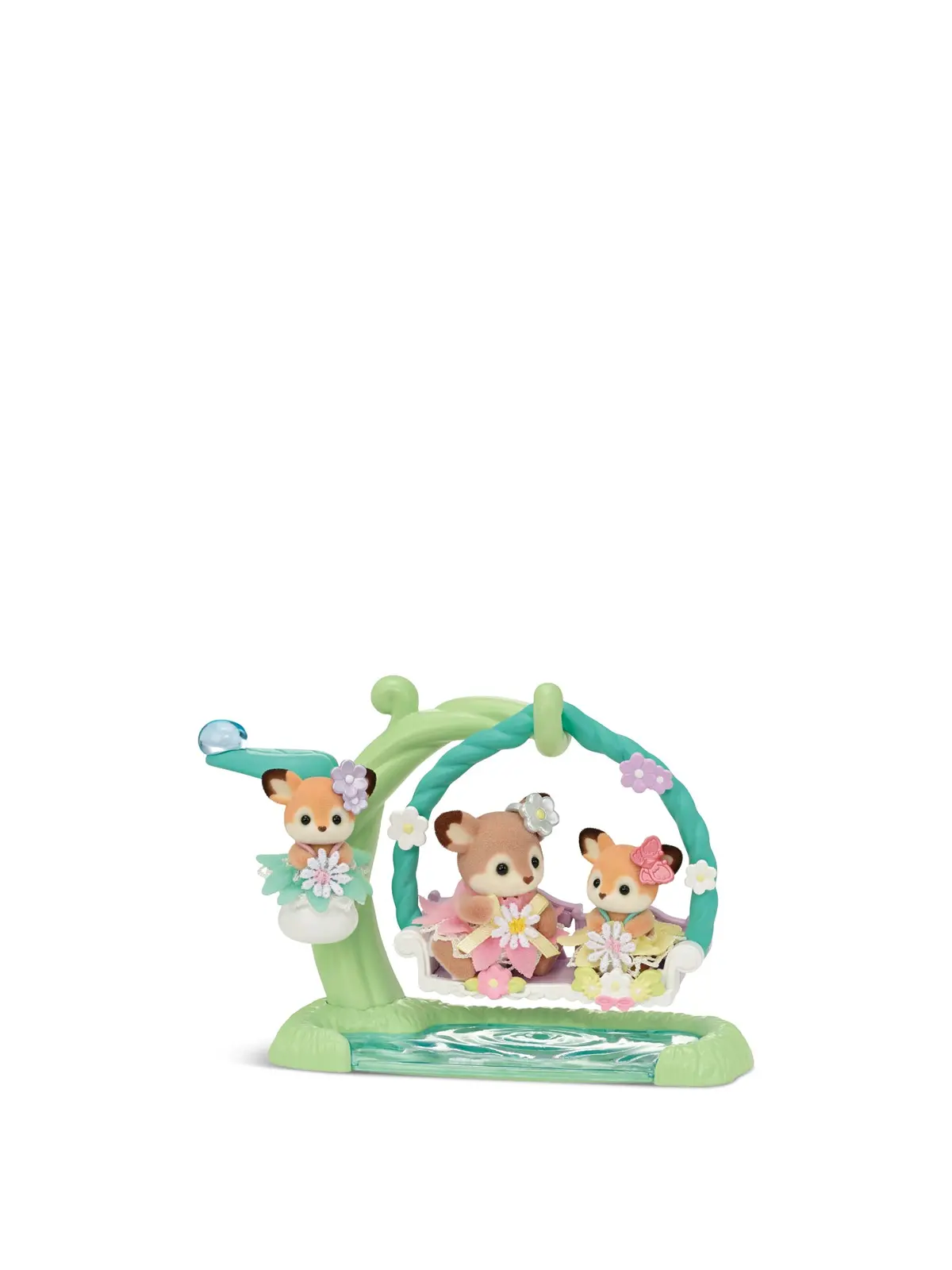 Deer Babies Floral Swing Set 1