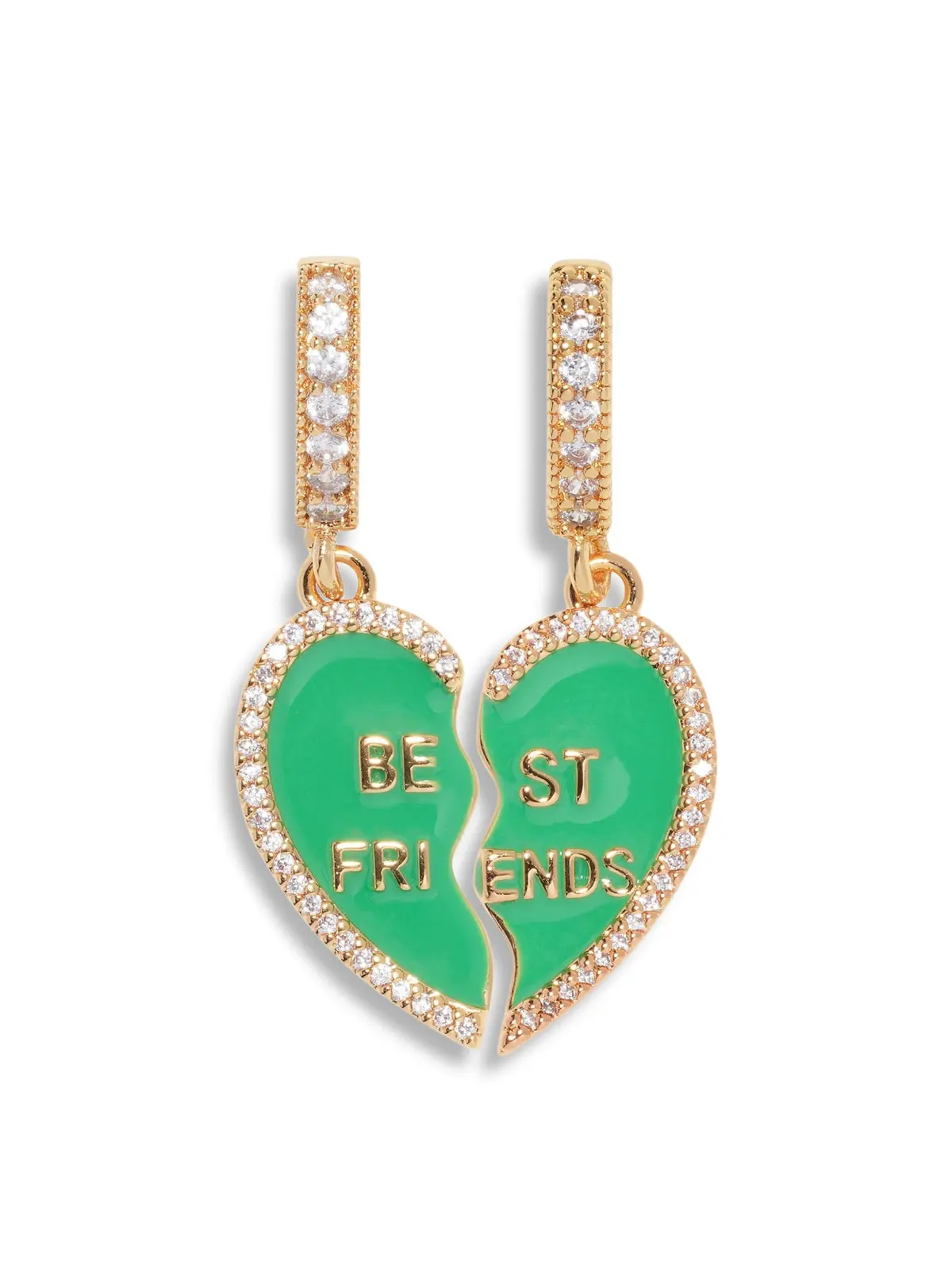 Best Friend Pendant 18K Gold Plated Green 1