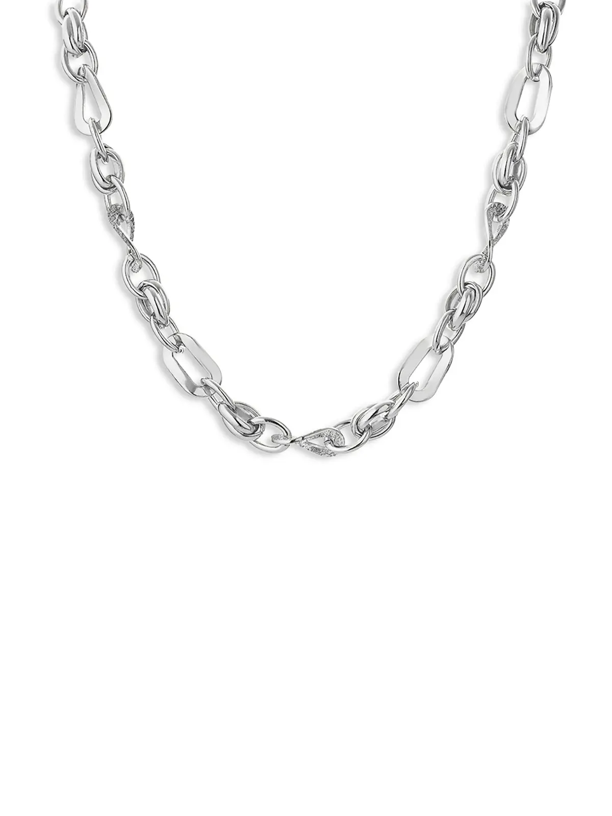 Wave Chain Necklace Silver 1