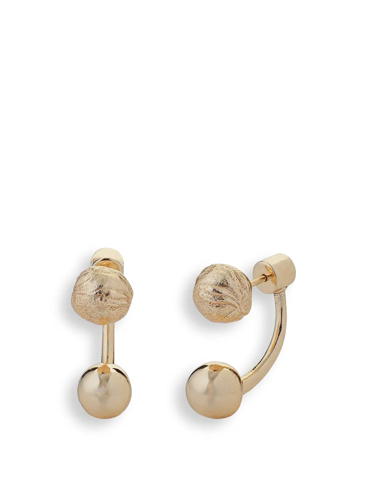 Tideform Drop Earrings Gold 1