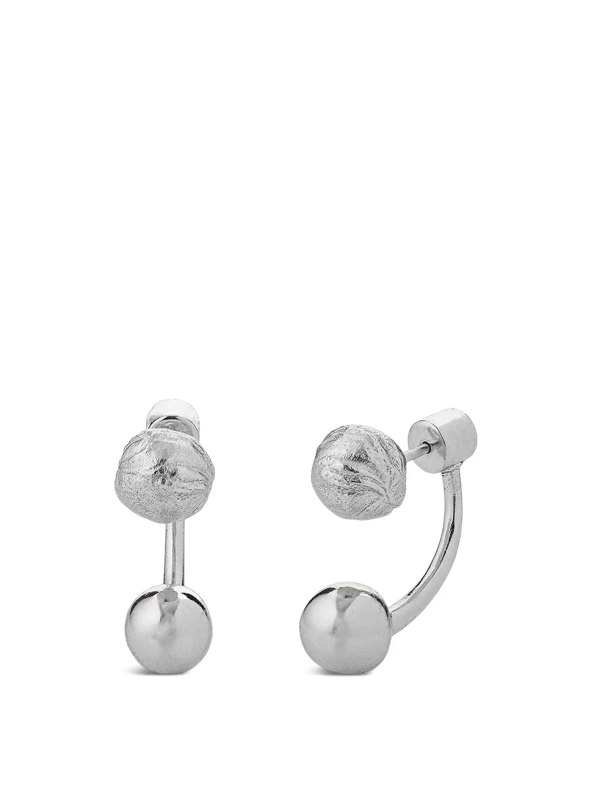 Tideform Drop Earrings Silver 1