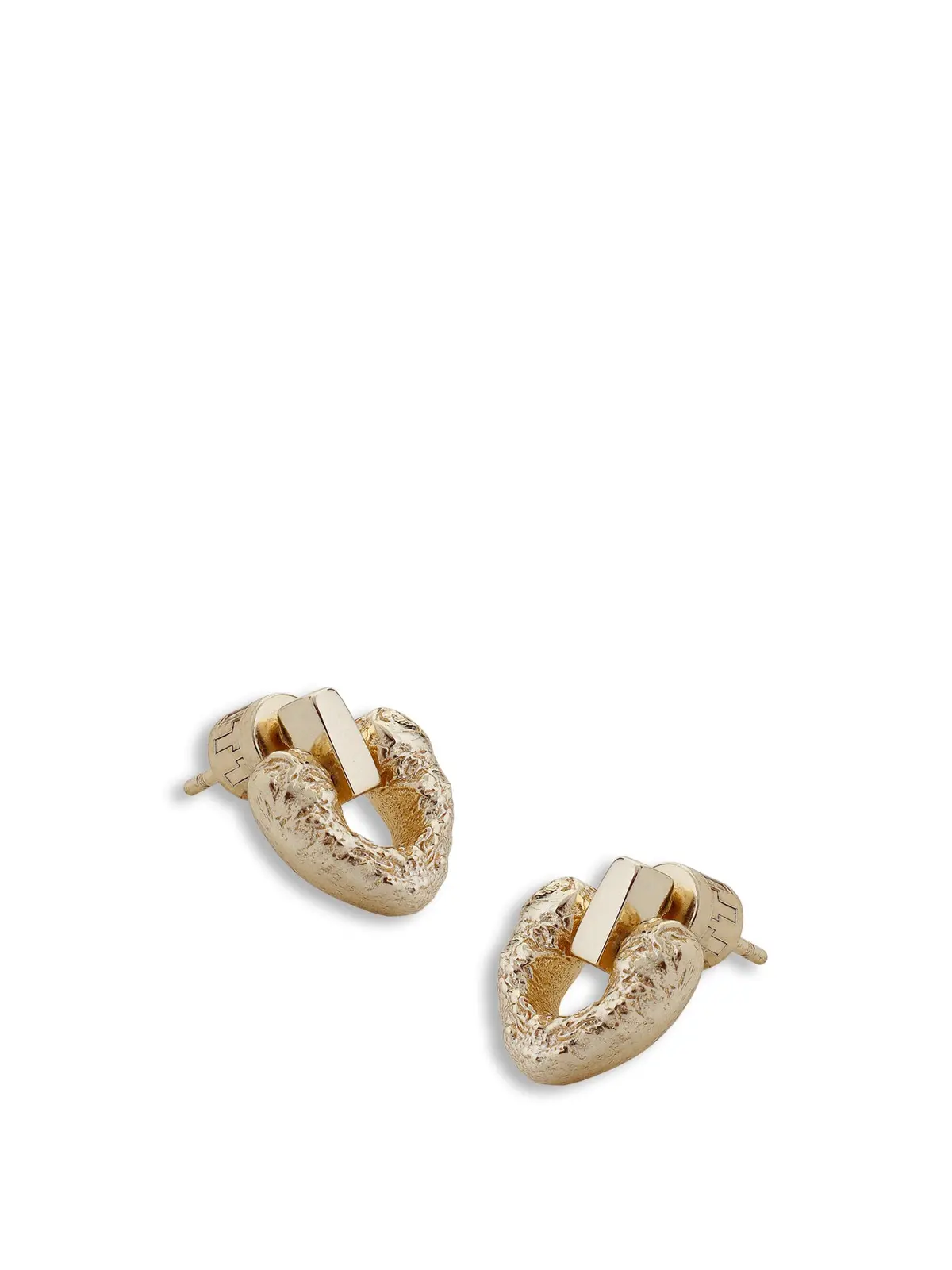 Amity Heart Drop Earrings Gold 1