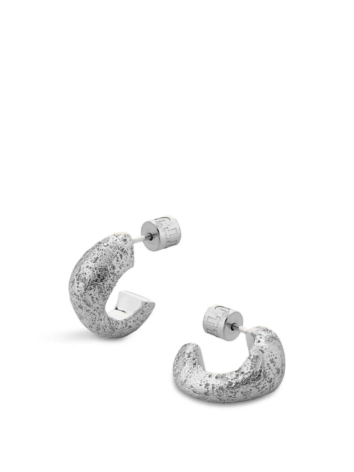 River Hoop Earrings Silver 1