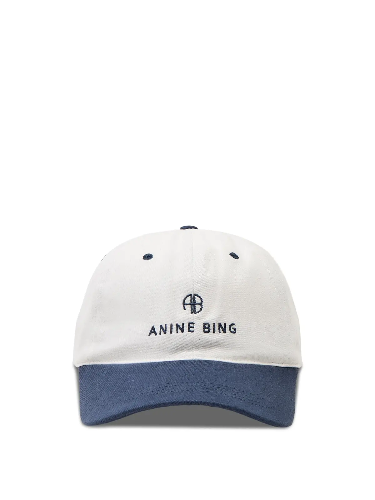 Jeremy Baseball Cap Ivory And Navy 1