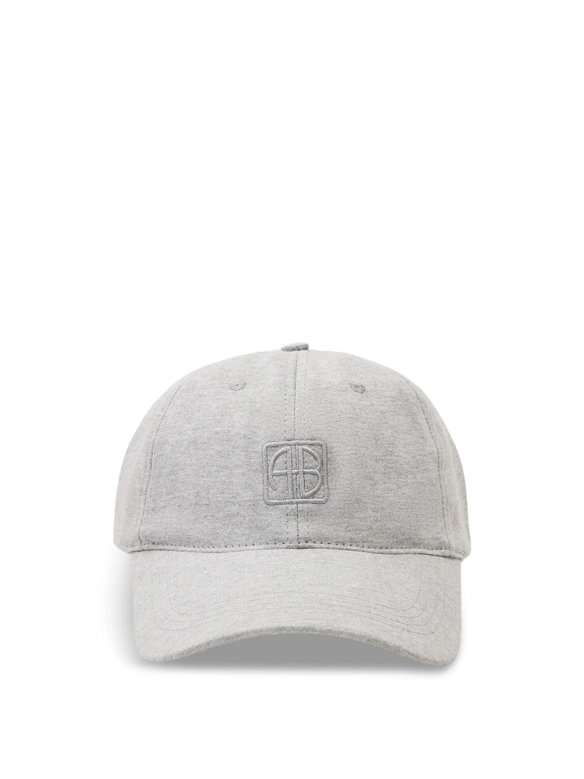 Jeremy Baseball Cap Framed Monogram Heather Grey 1