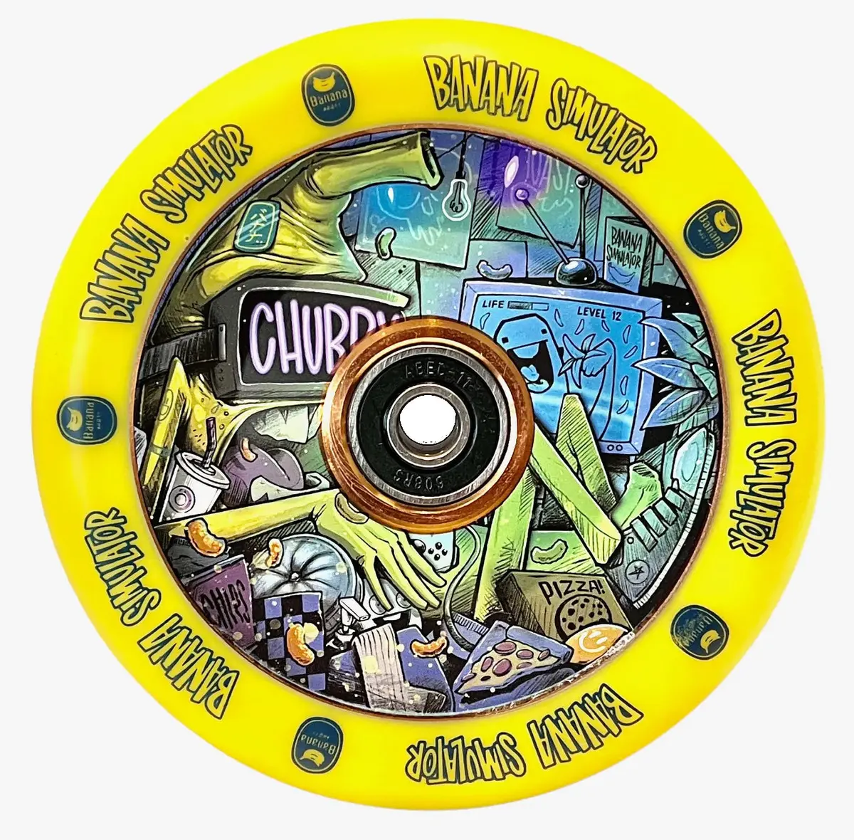 Chubby Banana Simulator Stunt Scooter Wheel 110Mm, Yellow 1