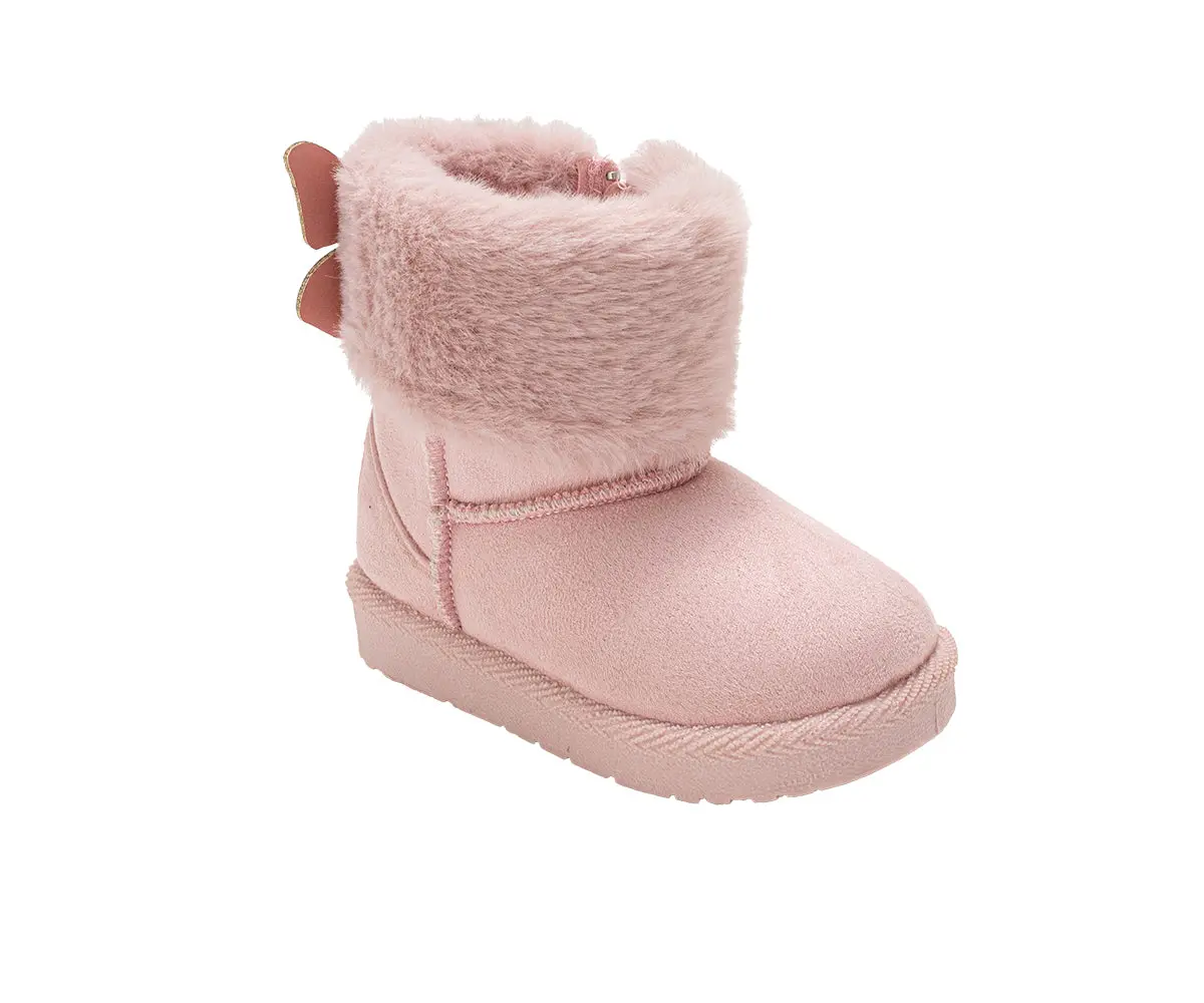 Bebe Toddler Girl's Boots – Cozy Boots For Toddlers With Faux Fur Cuff And Butterfly Accent 1