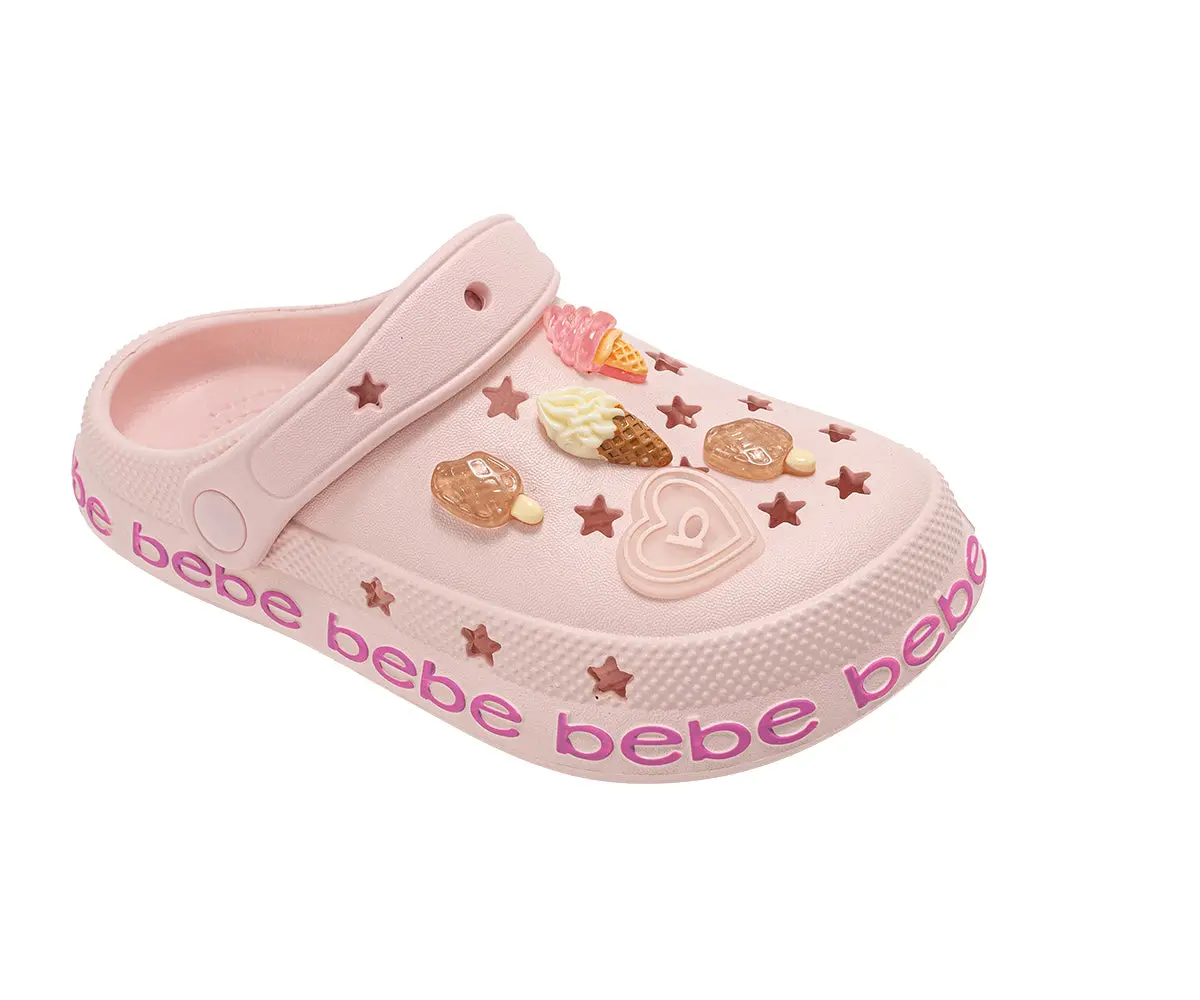 Bebe Girl's Eva Lightweight Clogs - Slip - On With Treat And Logo Charms 1