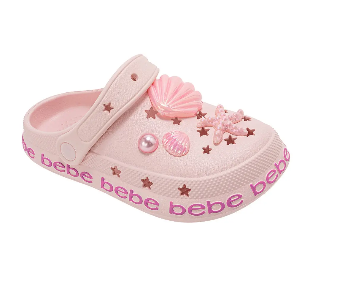 Bebe Girl's Lightweight Eva Clogs - Slip - On Comfy Shoes With Sea Life Charms 1