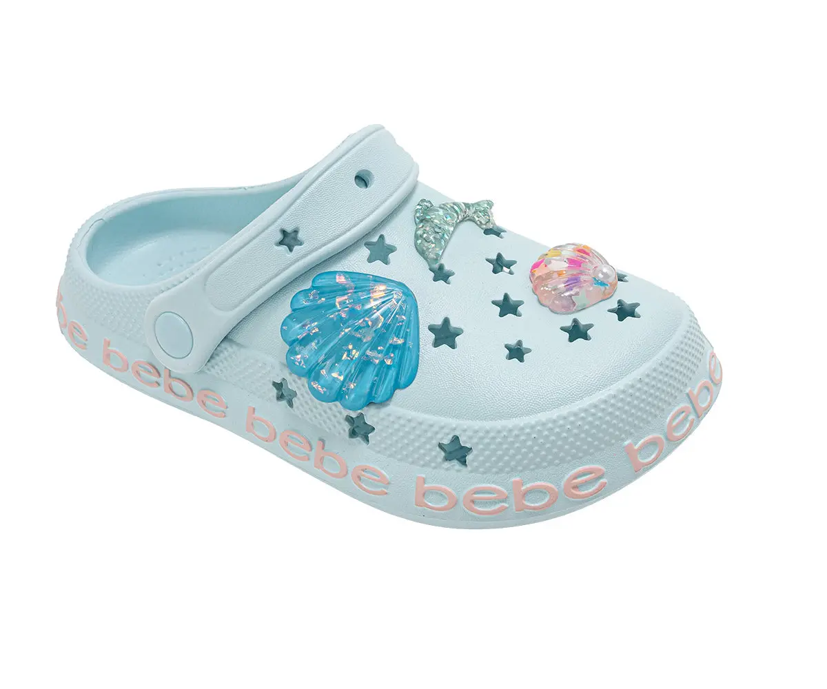 Bebe Girl's Comfort Eva Clogs - Slip - On Comfy Shoes With Sea Life Charms 1