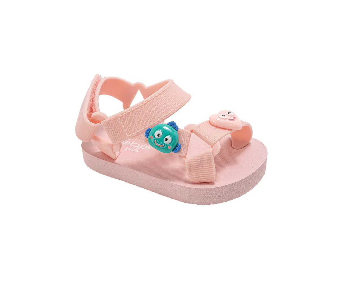 Bebe Girl's Toddler Eva Sandals - Lightweight & Slip-On With Character Charms 1
