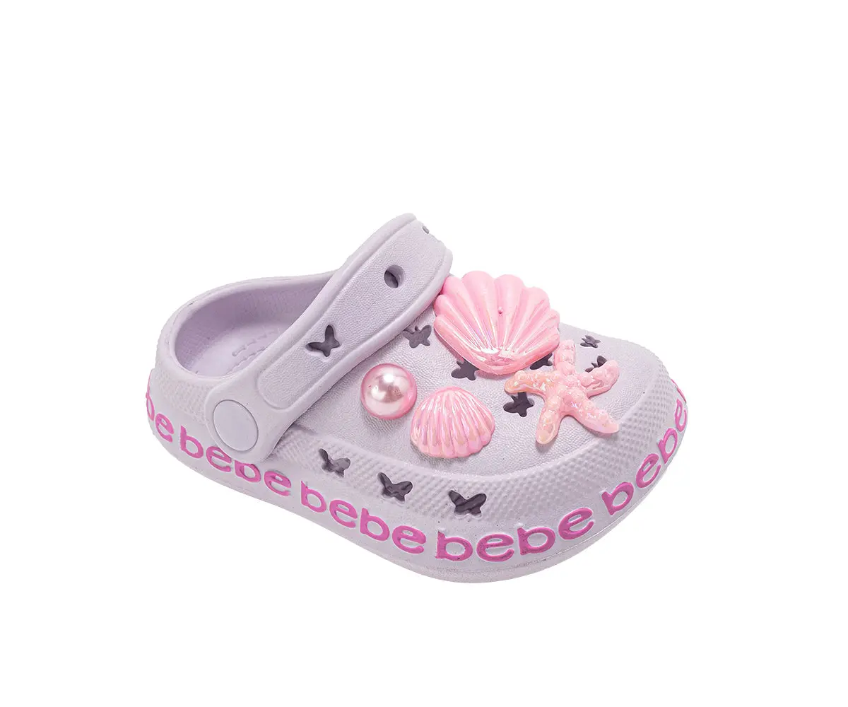 Bebe Toddler Girl's Lightweight Eva Clogs - Slip - On Comfy Shoes With Sea Life Charms 1