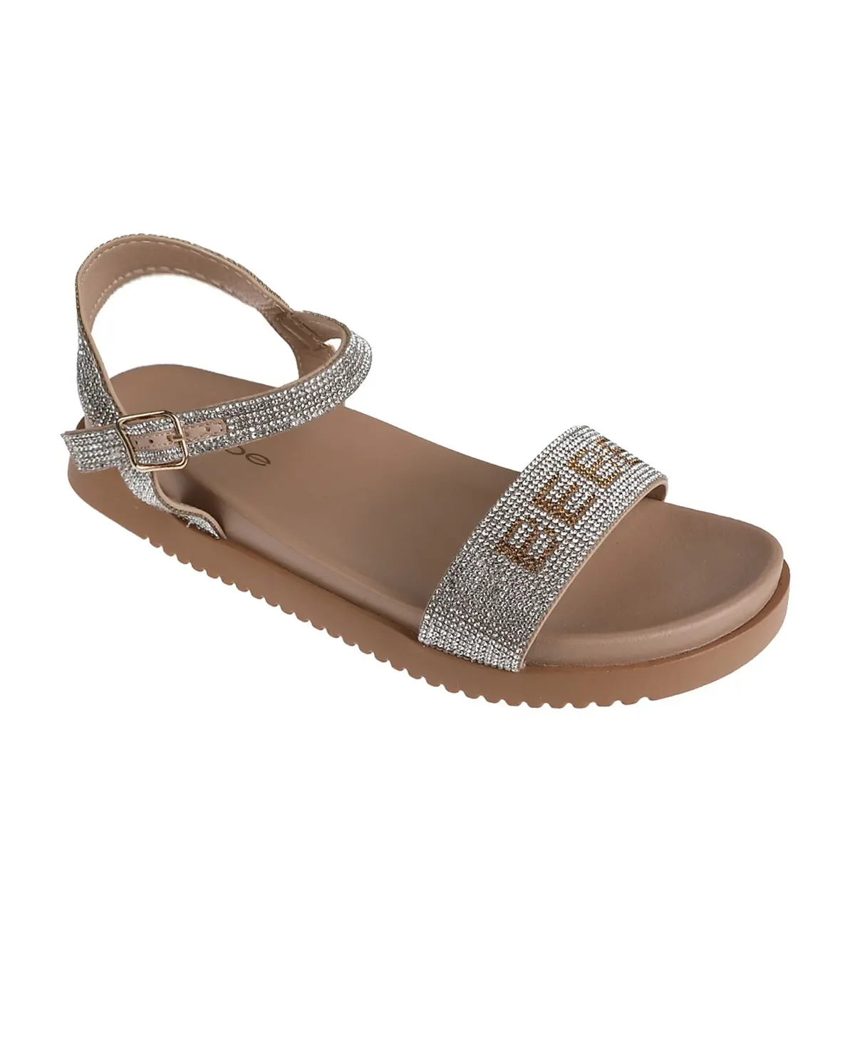 Bebe Women's Sandal With Rhinestone Embellished Upper - Elegant And Comfortable 1